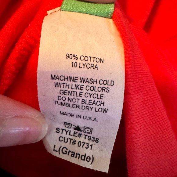 U.S.A. Crop Top Size L Color Orange - Picture 8 of 8